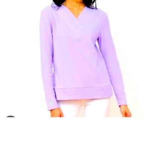 Dudley Stephens valley v neck terry fleece lavender